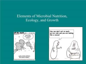 Elements of Microbial Nutrition, Ecology, and Growth