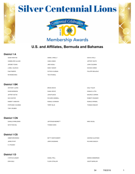 U.S. and Affiliates, Bermuda and Bahamas