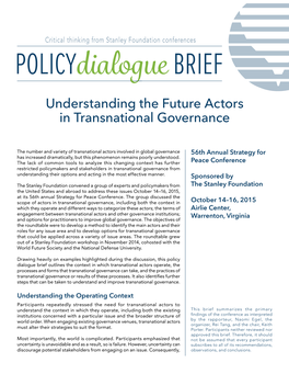 Understanding the Future Actors in Transnational Governance