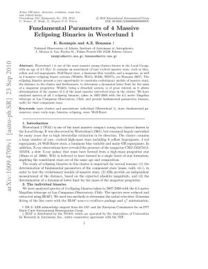 Fundamental Parameters of 4 Massive Eclipsing Binaries in Westerlund 1