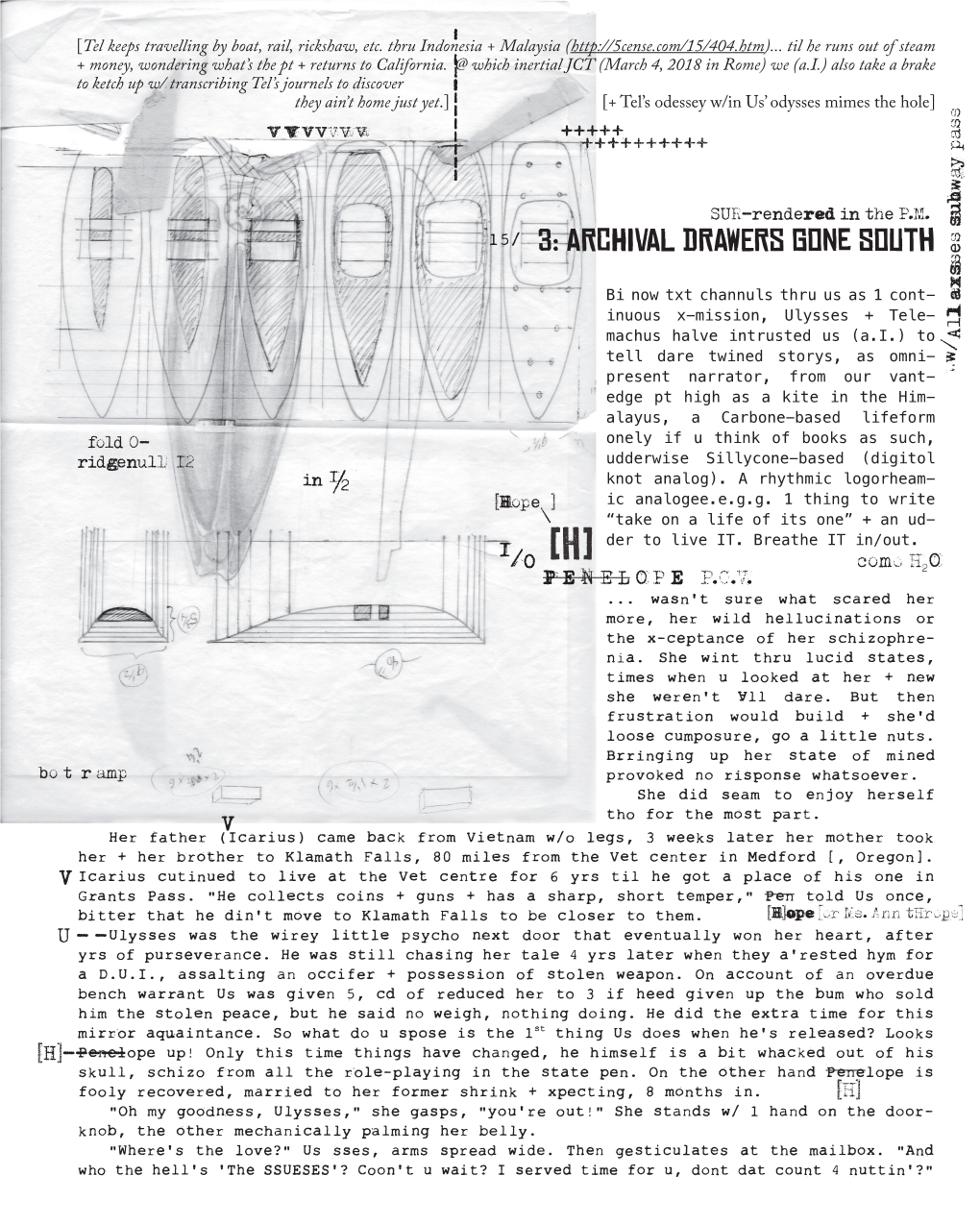 Archival Drawers GONE South 253 [Tel Keeps Travelling by Boat, Rail, Rickshaw, Etc