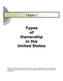 Types of Ownership in the United States