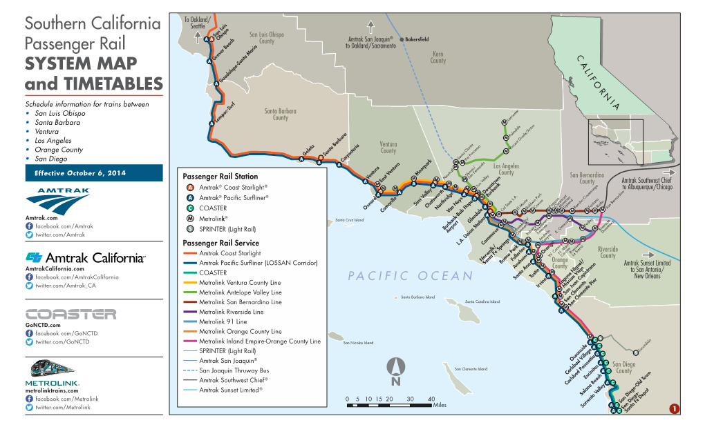 Southern California Passenger Rail SYSTEM MAP And