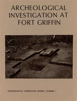 Archeological Investigation at Fort Griffin