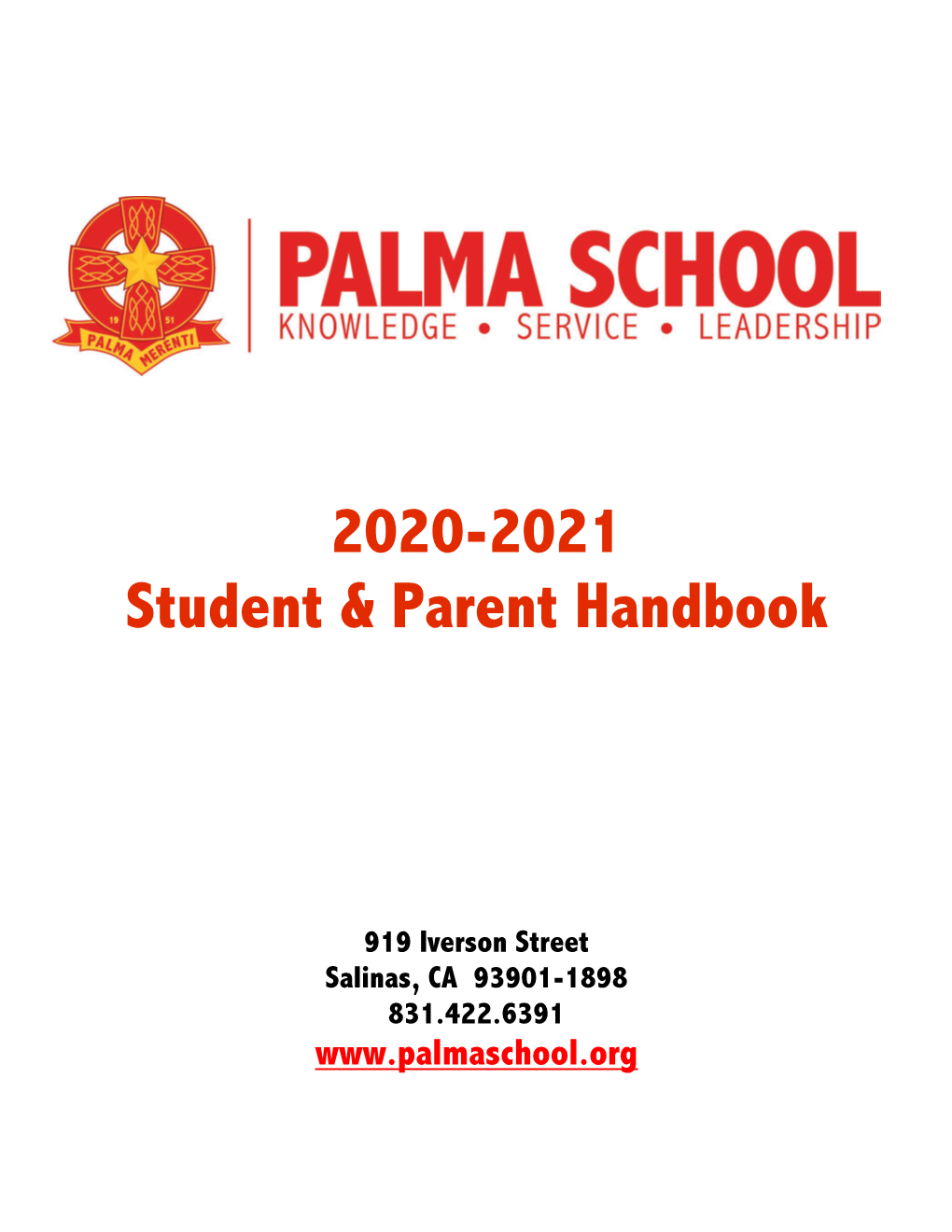 2020-2021 Student & Parent Handbook