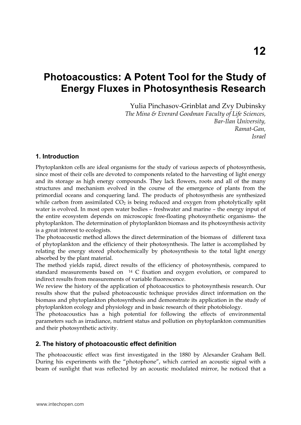 Photoacoustics: a Potent Tool for the Study of Energy Fluxes in Photosynthesis Research