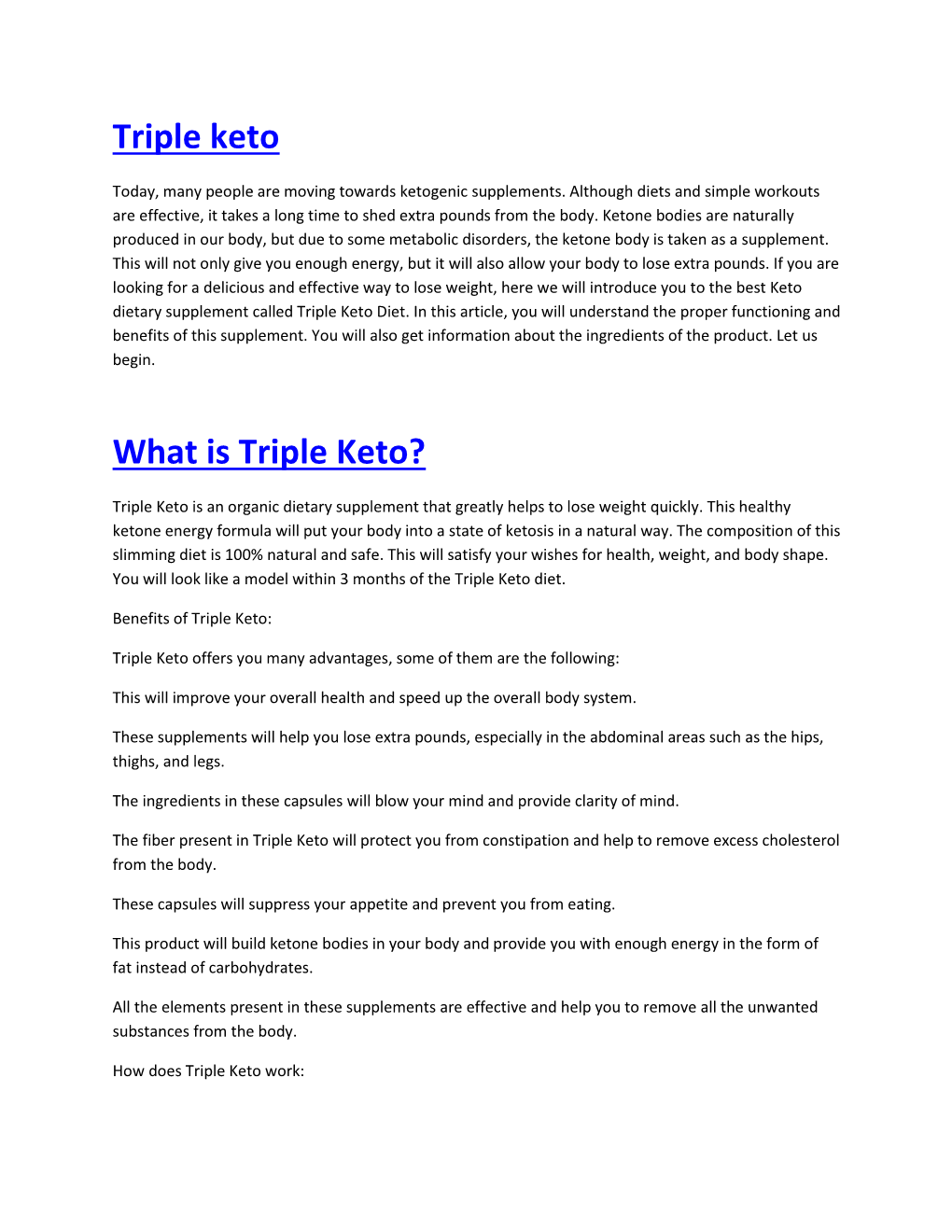 Triple Keto What Is Triple Keto?