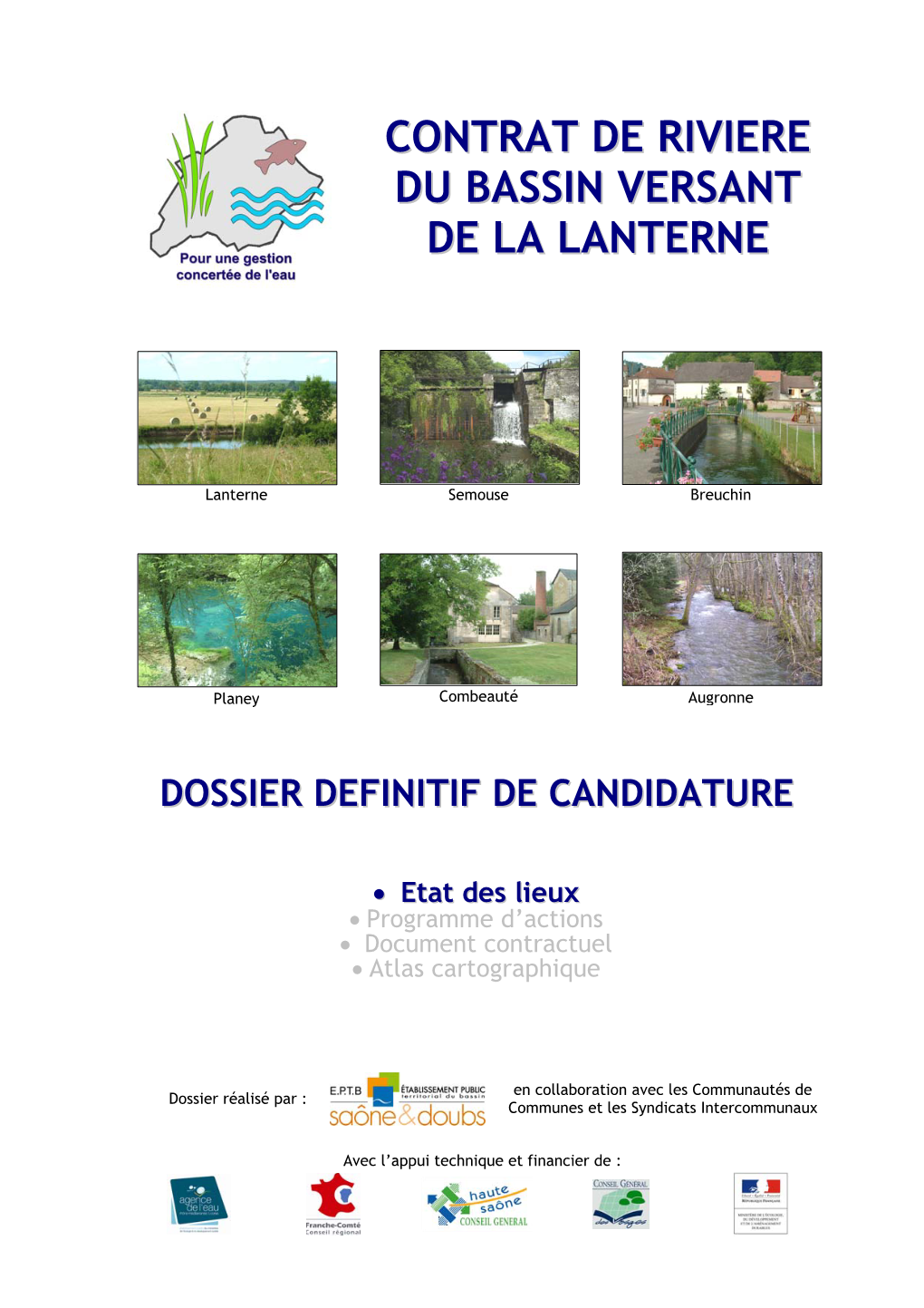 Contrat De Riviere Du Bassin Versant De La Lanterne