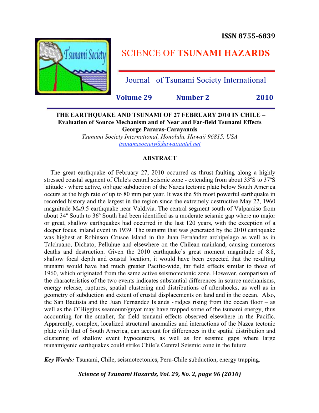 The Earthquake and Tsunami Of