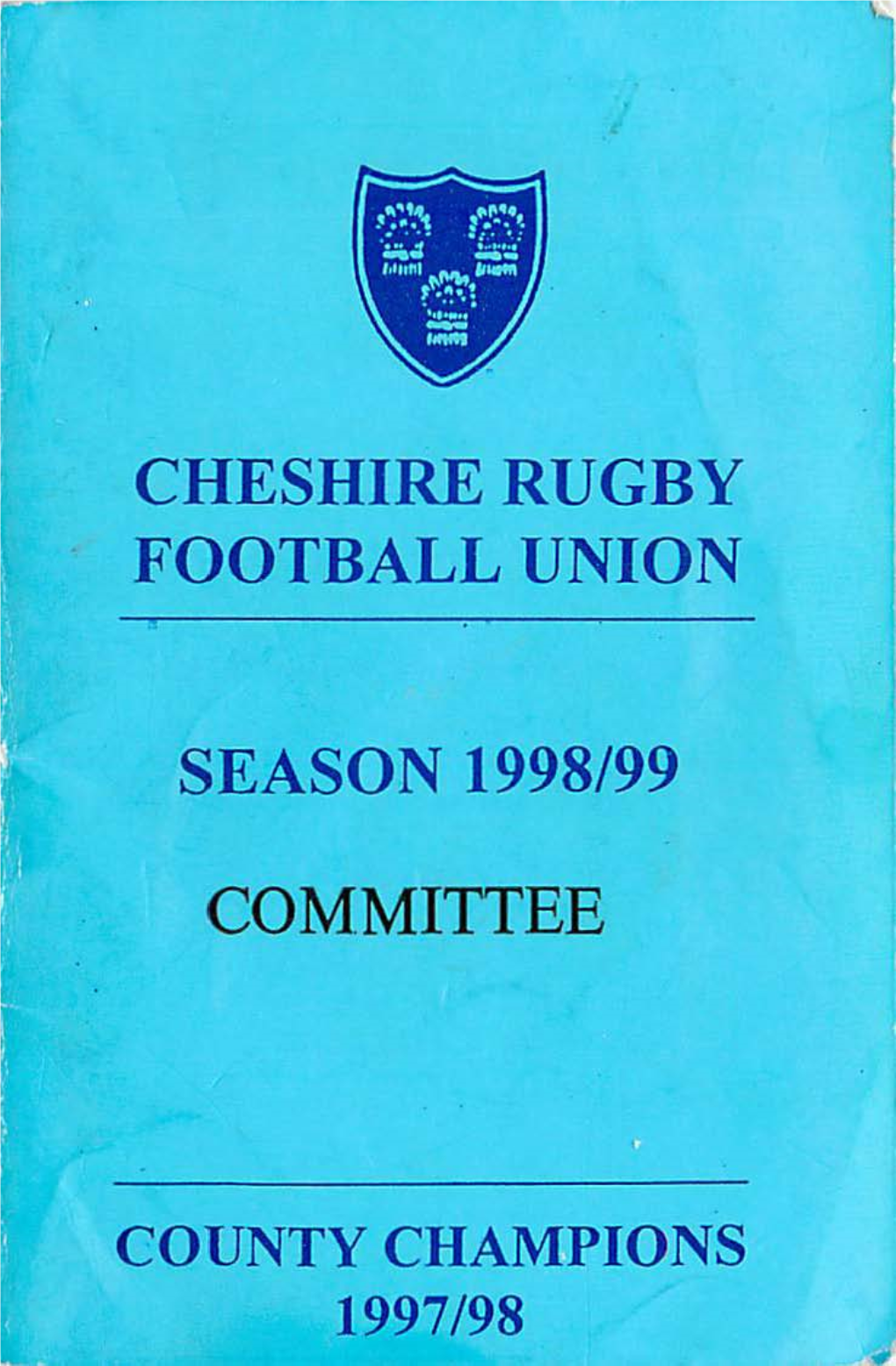 Cheshire Rugby Football Union Season 1998/99