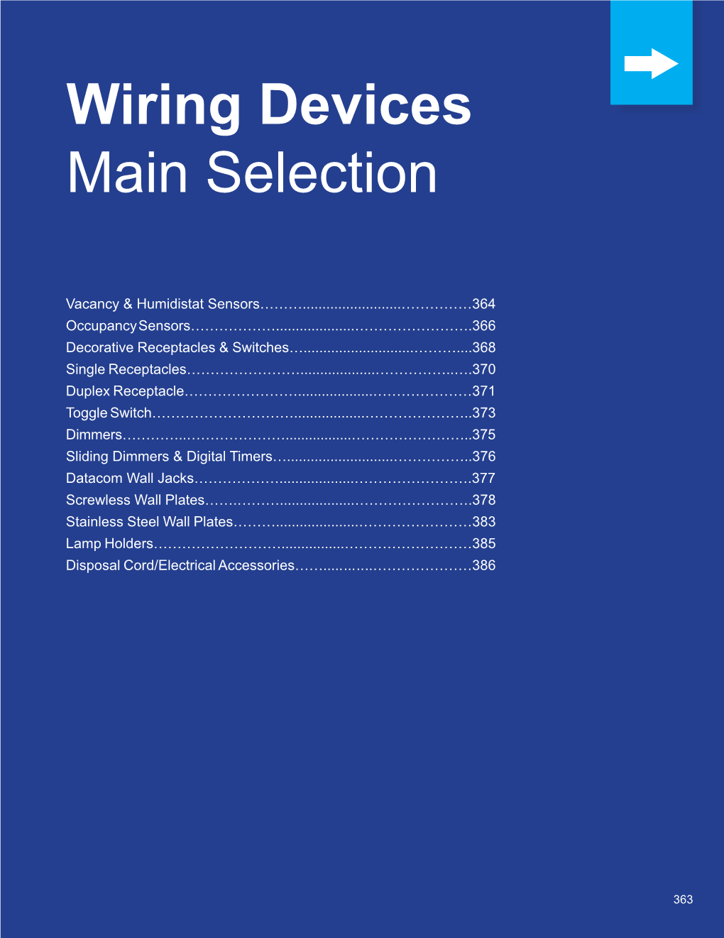 Wiring Devices Main Selection