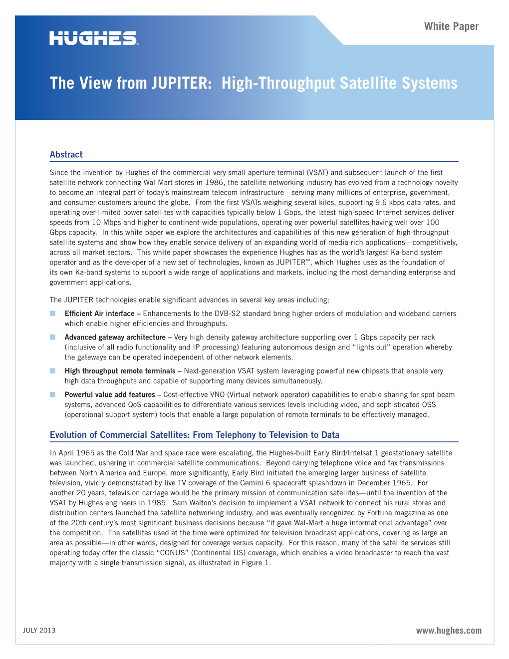 The View from JUPITER: High-Throughput Satellite Systems