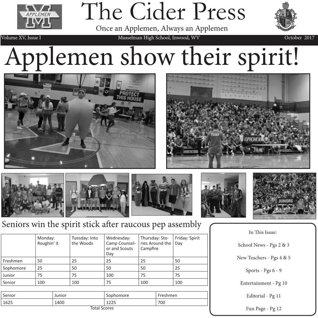 The Cider Press Applemen Show Their Spirit!