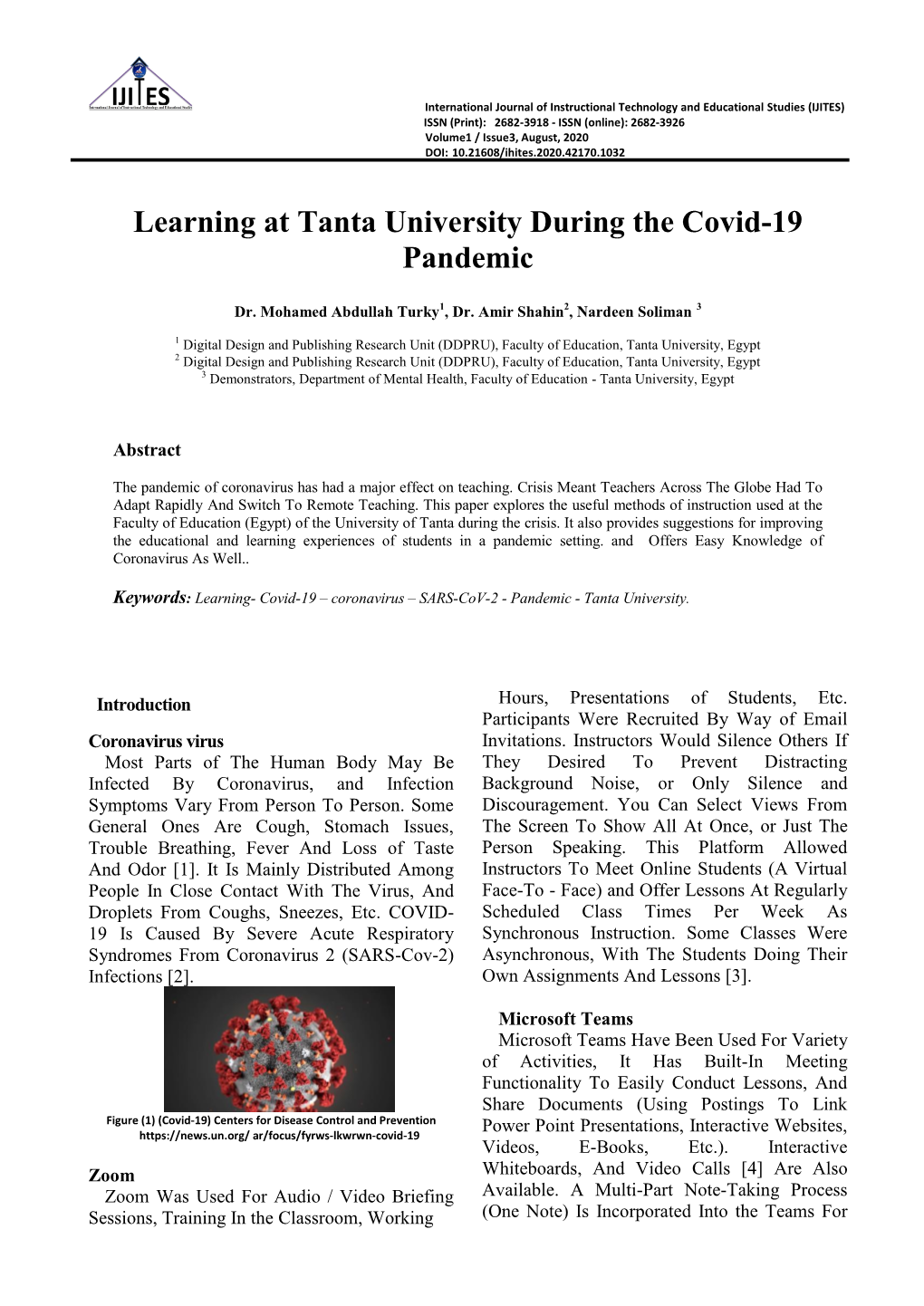 Learning at Tanta University During the Covid-19 Pandemic
