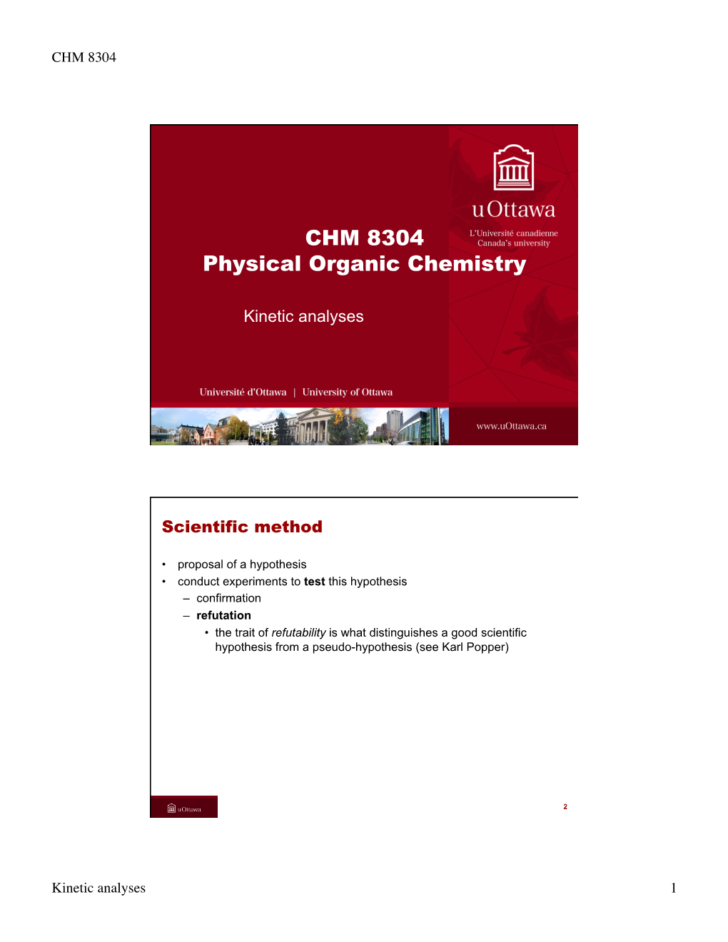 CHM 8304 Physical Organic Chemistry