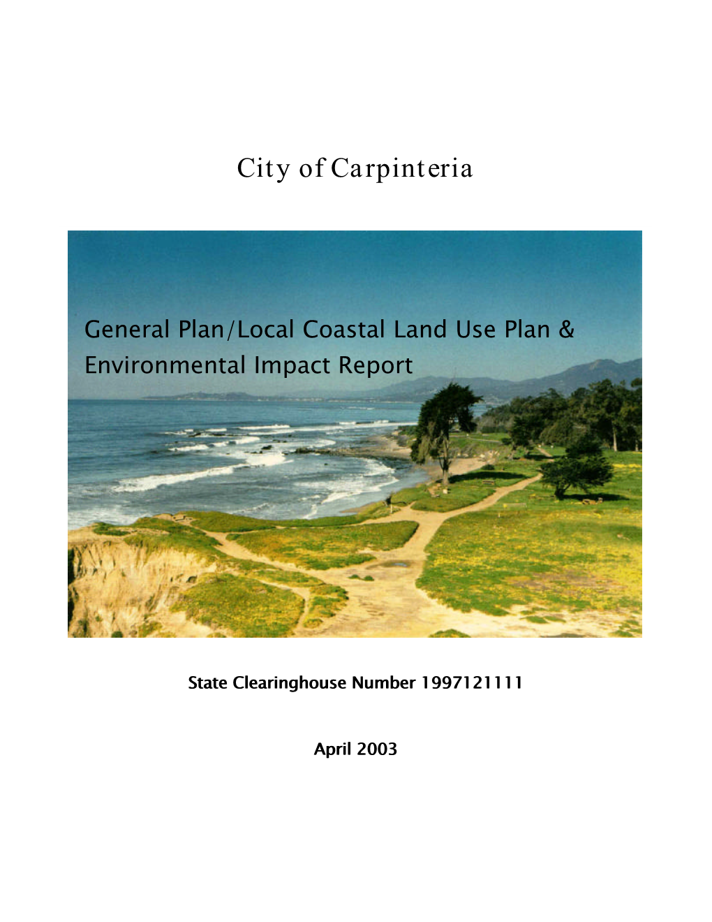 General Plan/Local Coastal Land Use Plan & Environmental Impact Report