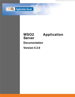 WSO2 Application Server, Version 5.3.0