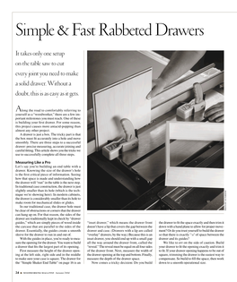 Simple & Fast Rabbeted Drawers