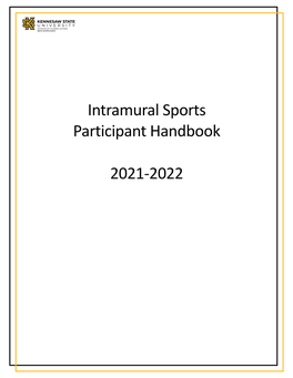 Intramural Sports Participant Handbook 2021-2022