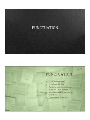 Punctuation Punctuation
