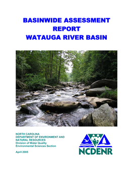 Basinwide Assessment Report Watauga River Basin
