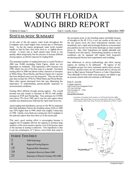 South Florida Wading Bird Report 2000