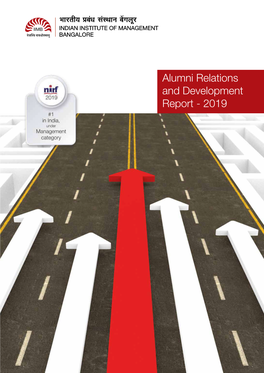 Alumni Relations and Development Report - 2019 Messages: Director, Dean (AR & D), Head - Alumni About IIMB Relations, Head - Page 5 Development Page 1