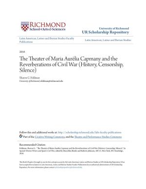 The Theater of Maria Aurèlia Capmany and the Reverberations of Civil War (History, Censorship, Silence) Sharon G
