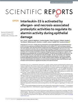 And Necrosis-Associated Proteolytic Activities to Regulate Its Alarmin