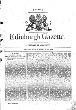 The Edinburgh Gazette, Issue 2804