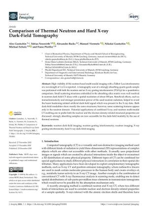 Comparison of Thermal Neutron and Hard X-Ray Dark-Field Tomography