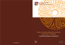 RURAL CULTURAL HERITAGE in EUROPE: from PAST to PRESENT a Synthesis Report of Research