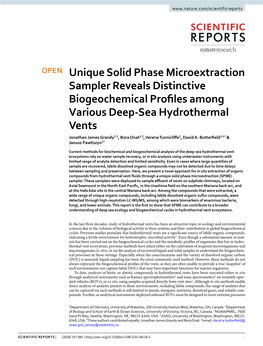 Unique Solid Phase Microextraction Sampler Reveals Distinctive