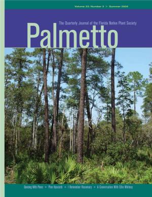 The Quarterly Journal of the Florida Native Plant Society
