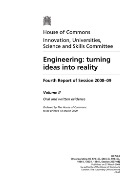 Engineering: Turning Ideas Into Reality