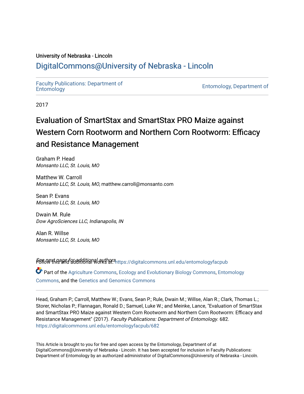 Evaluation of Smartstax and Smartstax PRO Maize Against Western Corn Rootworm and Northern Corn Rootworm: Efficacy and Resistance Management