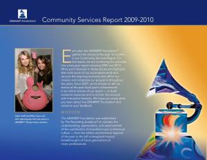 Community Services Report 2009-2010