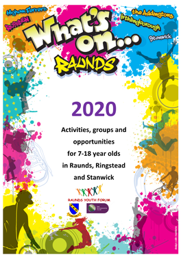 Activities, Groups and Opportunities for 7-18 Year Olds in Raunds, Ringstead and Stanwick