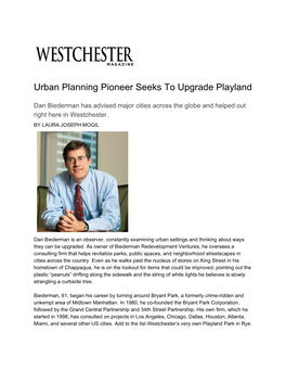 Urban Planning Pioneer Seeks to Upgrade Playland
