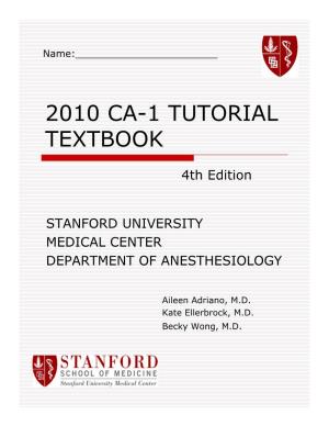2010 Ca-1 Tutorial Textbook