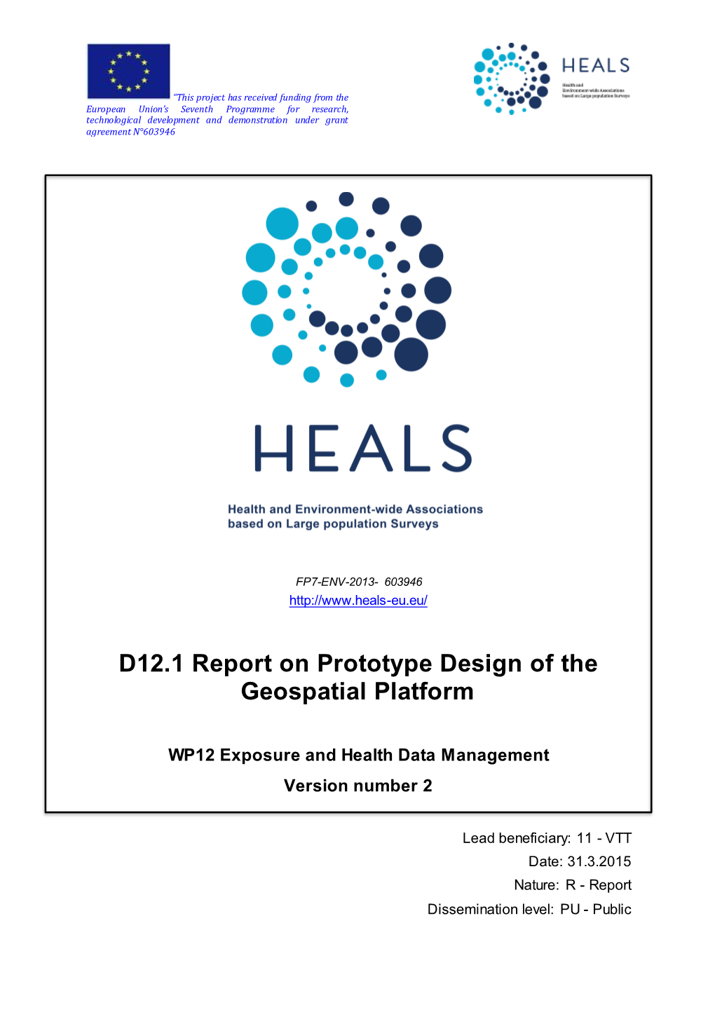 D12.1 Report on Prototype Design of the Geospatial Platform