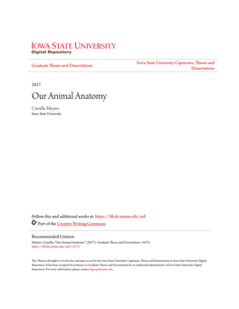 Our Animal Anatomy Camille Meyers Iowa State University