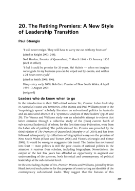 Public Leadership—Perspectives and Practices