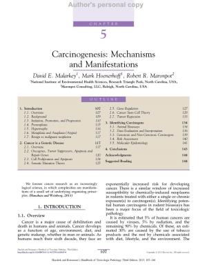 Carcinogenesis-Mechanisms-And-Manifestations.Pdf
