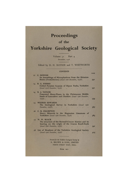 Proceedings Yorkshire Geological Society