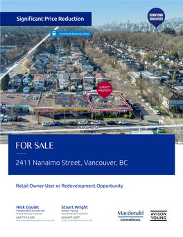 2411 Nanaimo St Vancouver Brochure