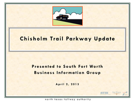 Chisholm Trail Parkway Update