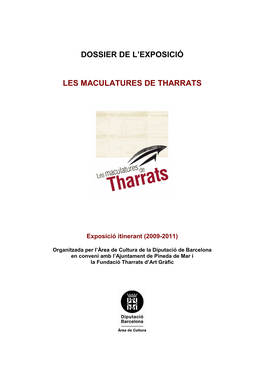 Dossier De L'exposició Les Maculatures De Tharrats