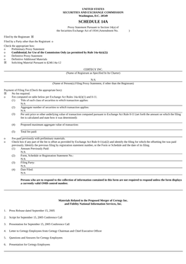 SCHEDULE 14A Proxy Statement Pursuant to Section 14(A) of the Securities Exchange Act of 1934 (Amendment No