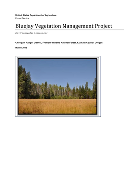 Bluejay Vegetation Management Project
